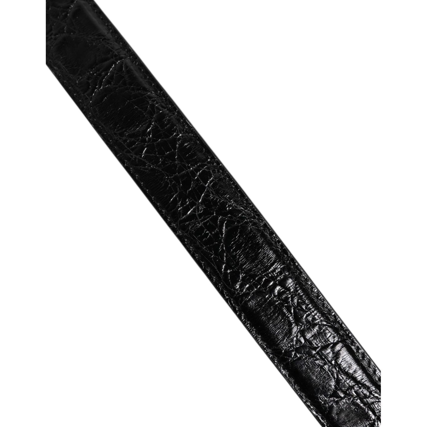 Dolce & Gabbana Black Alligator Leather Bag Shoulder Strap