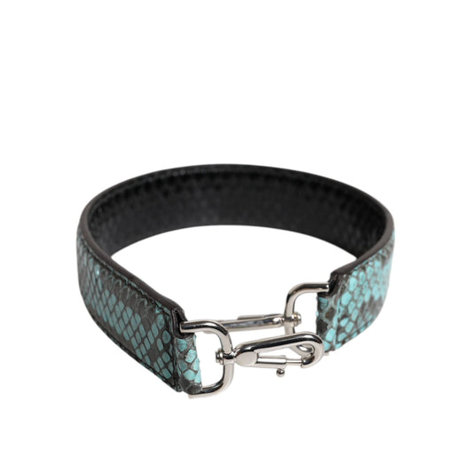 Dolce & Gabbana Black Blue Exotic Leather Bag Shoulder Strap WMB437