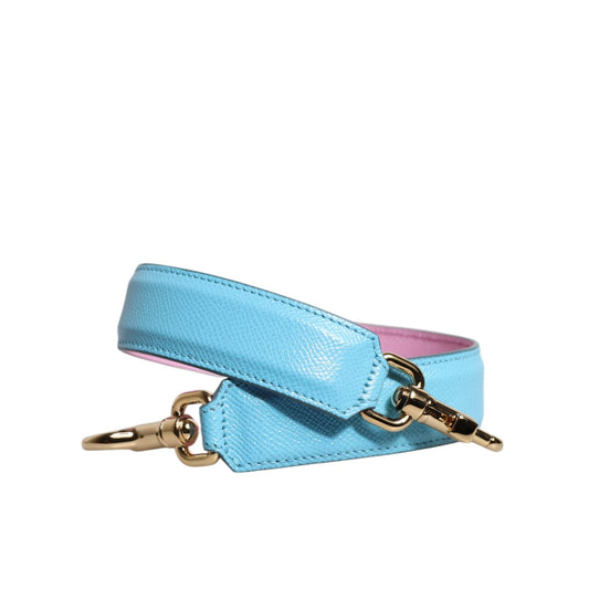 Dolce & Gabbana Pink Blue Leather Handle Bag Shoulder Strap WMB438
