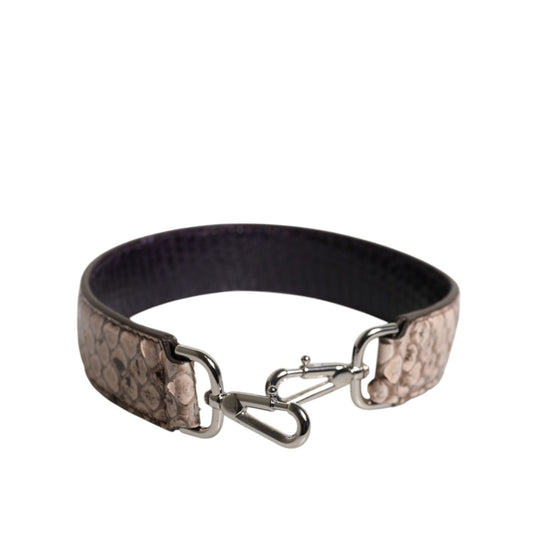 Dolce & Gabbana Black Cream Exotic Leather Bag Shoulder Strap WMB452