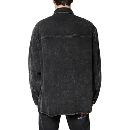 Dolce & Gabbana Black Logo Cotton Stretch Denim Jacket