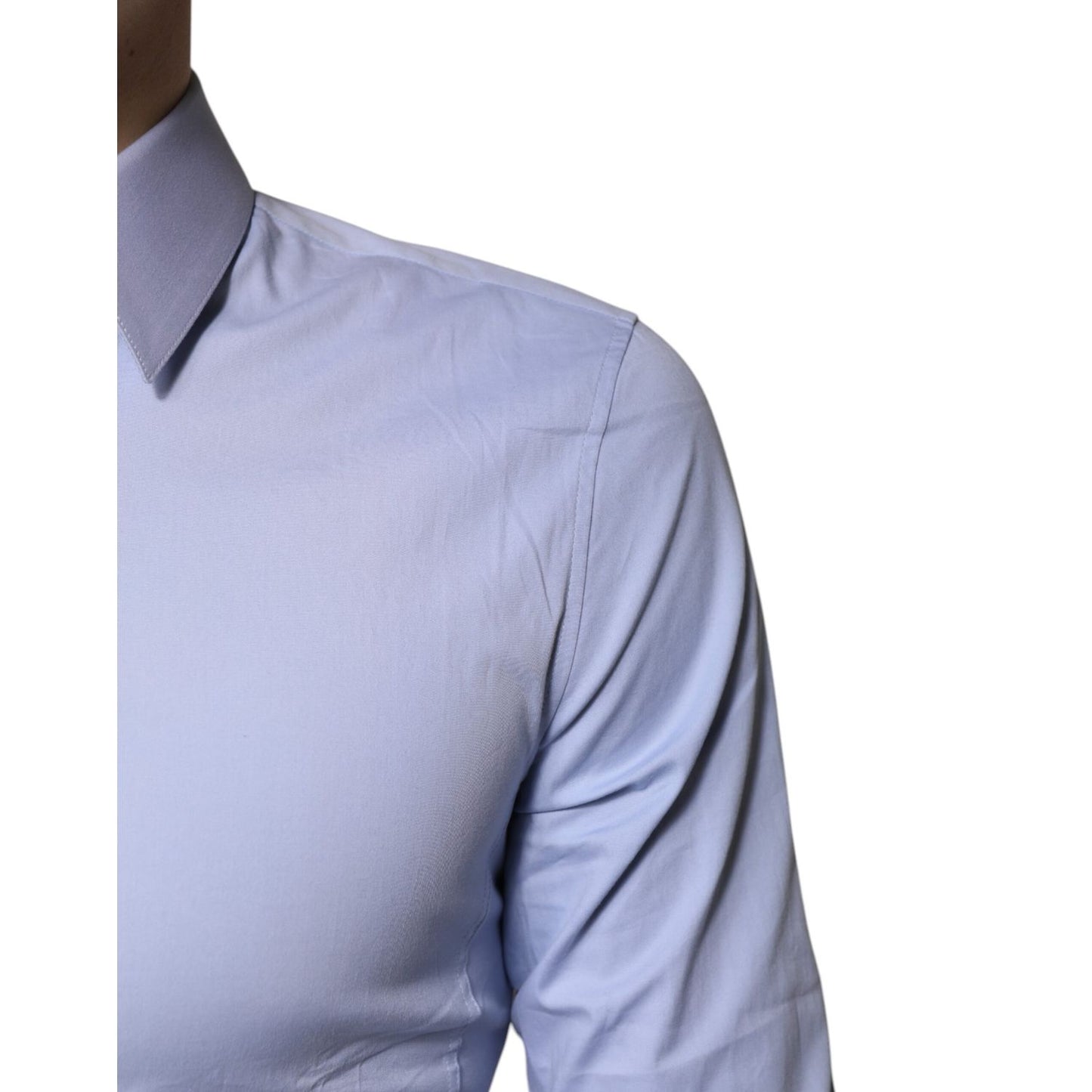 Dolce & Gabbana Light Blue Cotton SICILIA Dress Formal Shirt