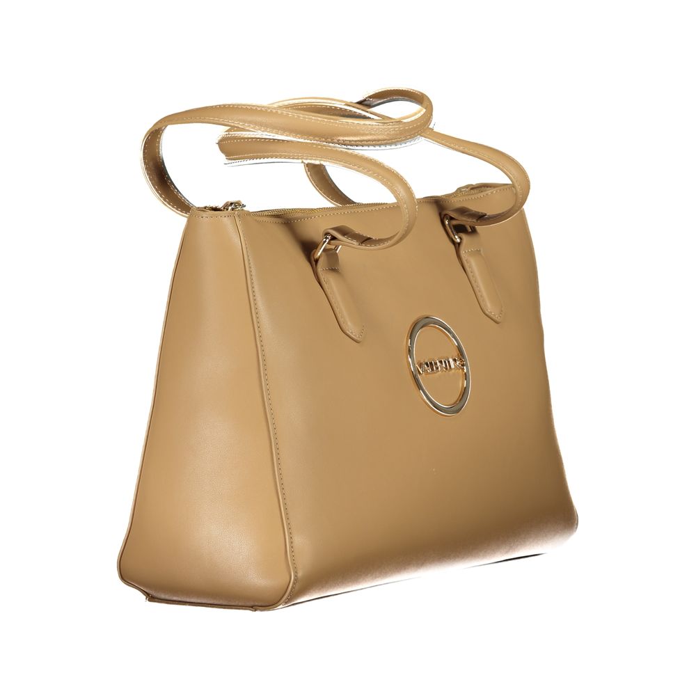 Mario Valentino Beige Polyethylene Women Handbag with structured design and logo