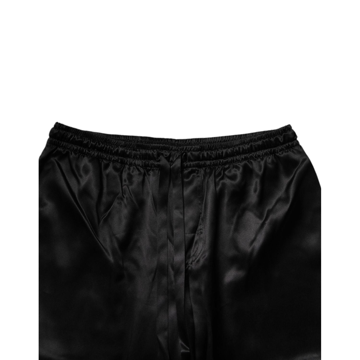 Dolce & Gabbana Black Silk Shirt Pants Pajama Set Sleepwear