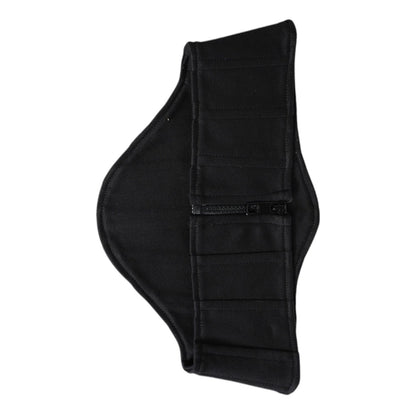 Dolce & Gabbana Black Cotton Waist Tuxedo Belt Cummerbund