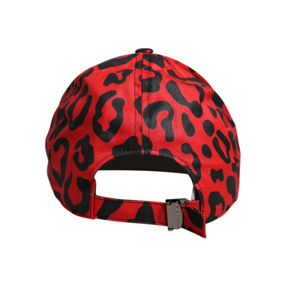 Dolce & Gabbana Red Cotton 6 Panels Women Baseball Cap