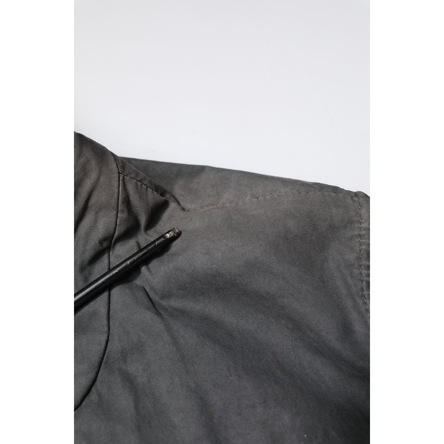 Dolce & Gabbana Black Solid Cotton Collared Coat Jacket