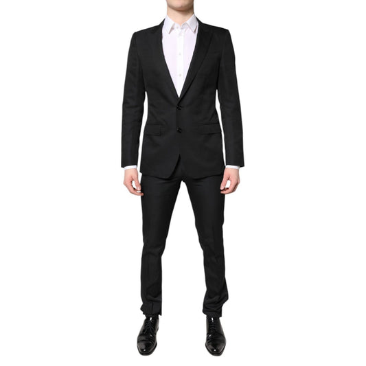 Dolce & Gabbana Black Single Breasted Formal 2 Piece Suit
