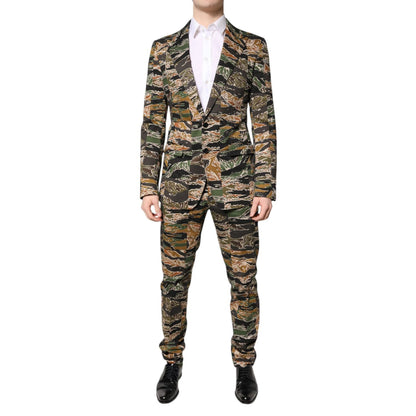 Dolce & Gabbana Multicolor TAORMINA Single Breasted 2 Piece Suit