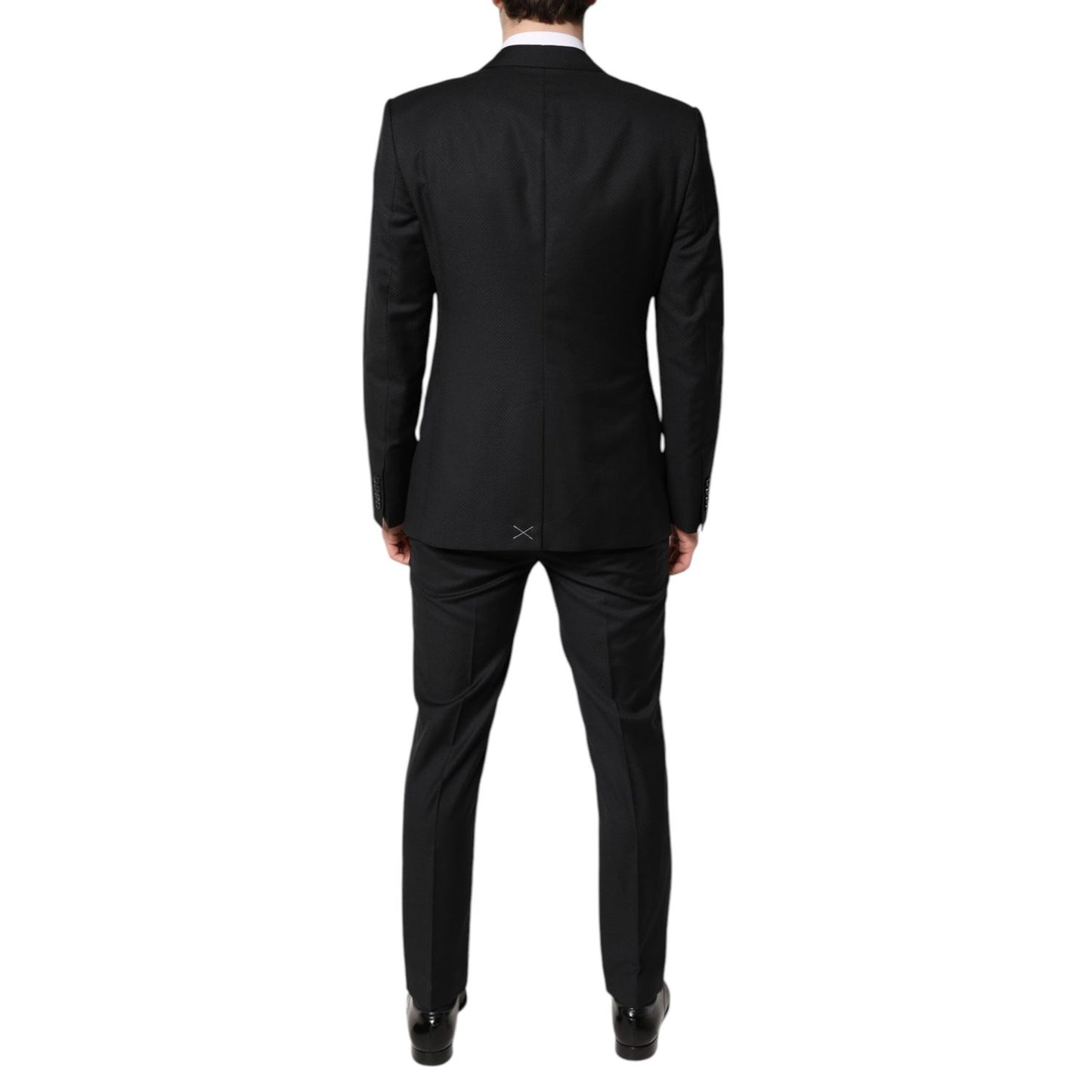 Dolce & Gabbana Black Wool Single Breasted 2 Piece Suit