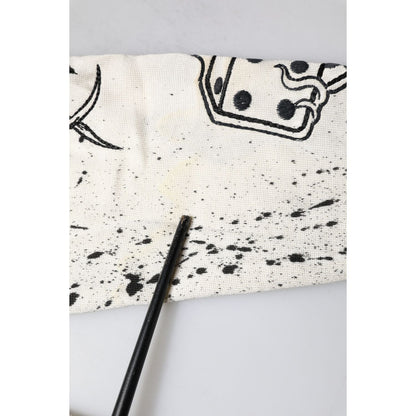 Dolce & Gabbana White Logo Angel Print Women Pullover Sweater