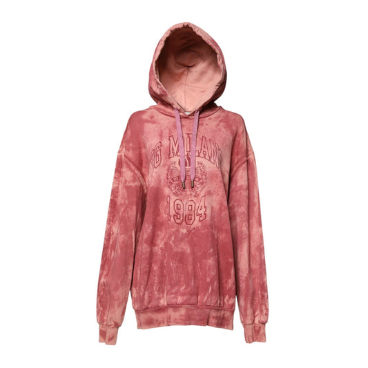 Dolce & Gabbana Pink Wash DG MILANO Hooded Pullover Sweater