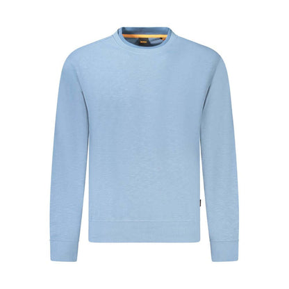 Hugo Boss Blue Cotton Men Sweater