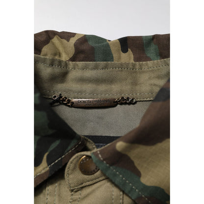 Dolce & Gabbana Brown Cotton Stretch Shirt Pants Casual Set