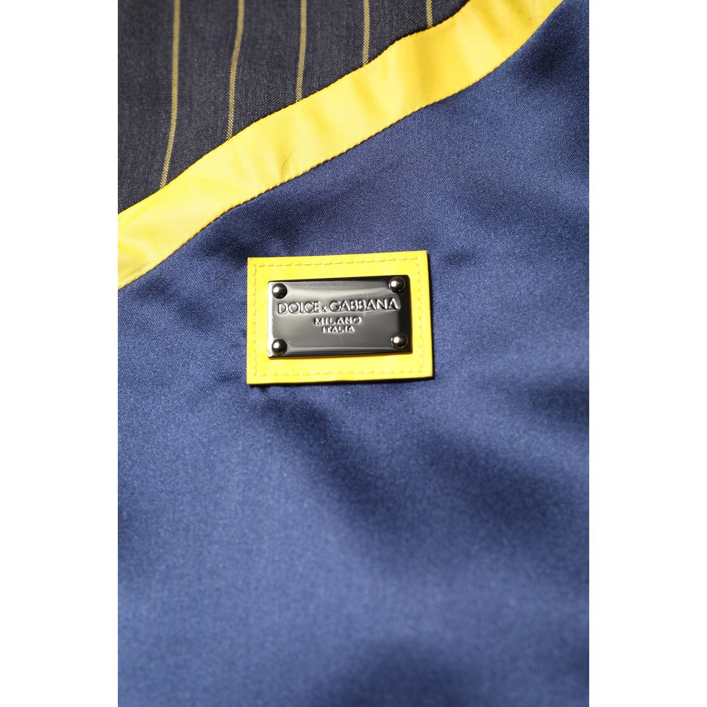 Dolce & Gabbana Black Striped Logo Full Zip Bomber Jacket