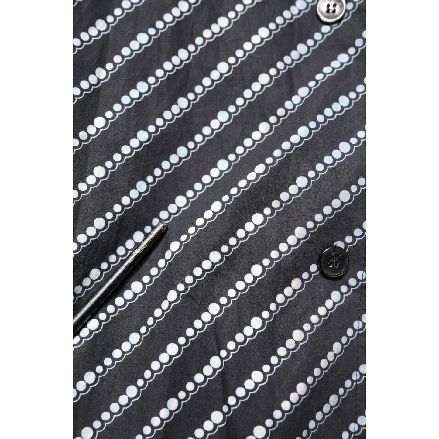 Dolce & Gabbana Black White Stripe Button Down Casual Shirt