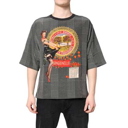 Dolce & Gabbana Black White Graphic Print Short Sleeve T-shirt