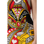 Dolce & Gabbana White Queen Of Hearts Sleeveless Maxi Dress
