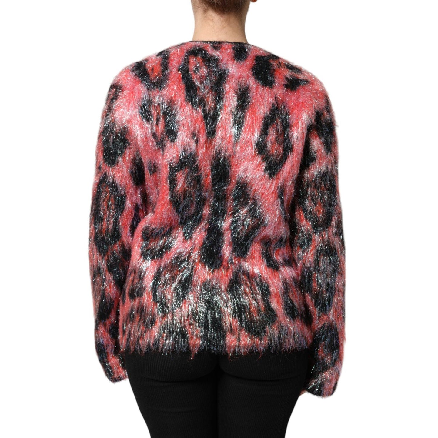 Dolce & Gabbana Red Mohair Wool Button Down Cardigan Sweater