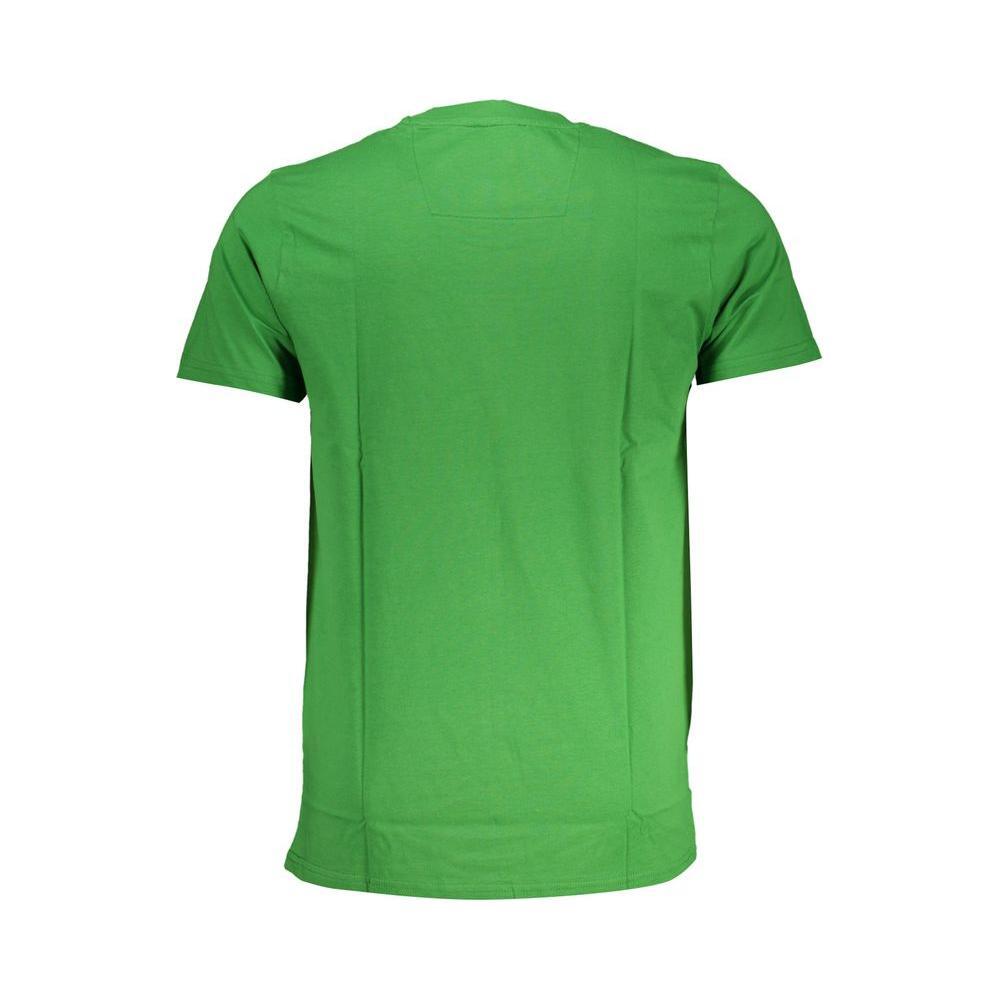 Cavalli Class Green Cotton T-Shirt CA-28476-L
