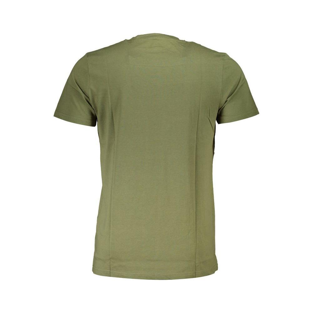 Cavalli Class Green Cotton Men T-Shirt CA-36827-M