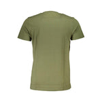 Cavalli Class Green Cotton Men T-Shirt CA-36827-M