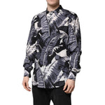 Dolce & Gabbana Multicolor GOLD Cotton Banana Leaf Print Shirt TSH90444-41