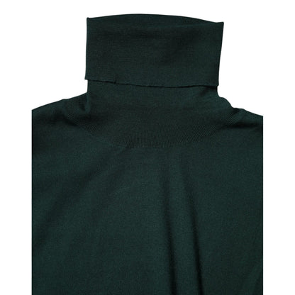 Dolce & Gabbana Green Cashmere Knitted Men Pullover Sweater