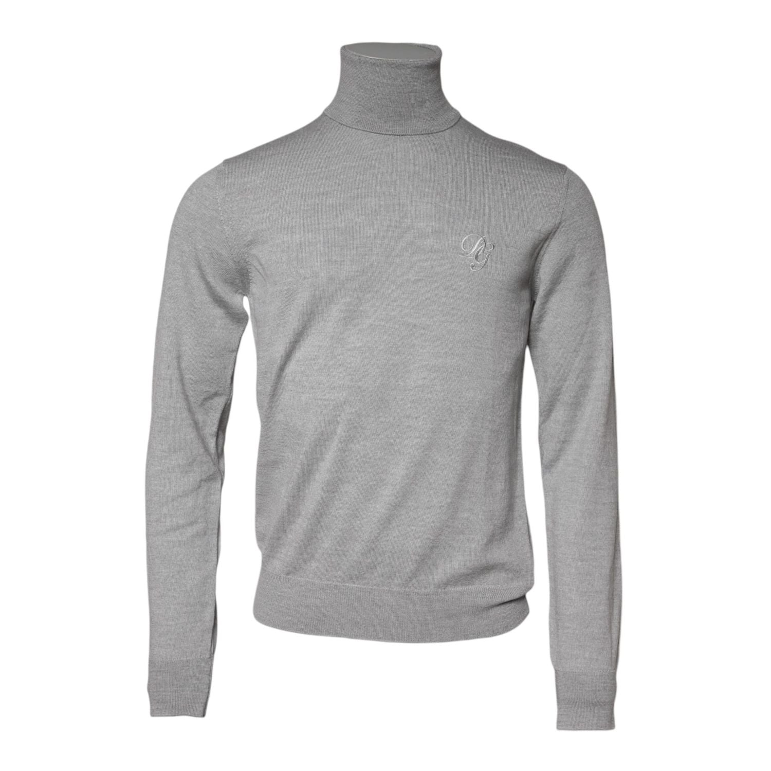 Dolce & Gabbana Gray Wool Knitted Men Pullover Sweater