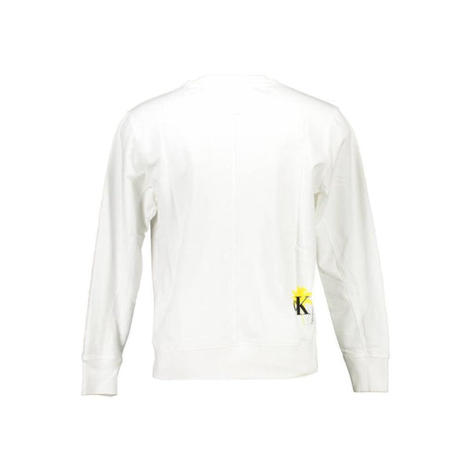 Calvin Klein White Cotton Unisex Sweatshirt