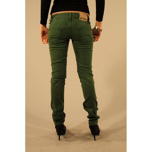 John Galliano Green Cotton Women Jean JO-2332-W28