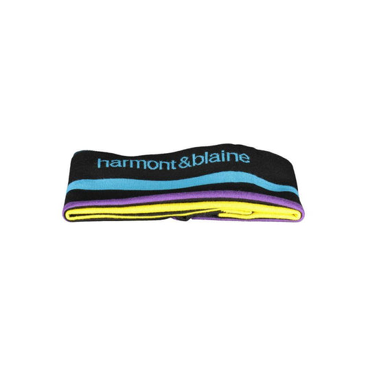 Harmont & Blaine Black Wool Men Scarf HA-14239