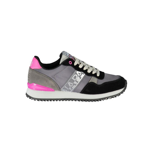 Napapijri Chic Gray Contrast Lace-Up Sneakers NA-23088-EU36/US6