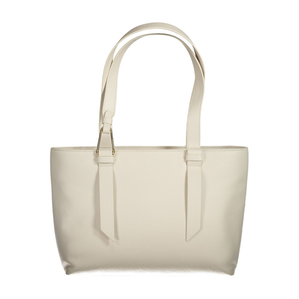 Front view with bag zipped and handles upright.