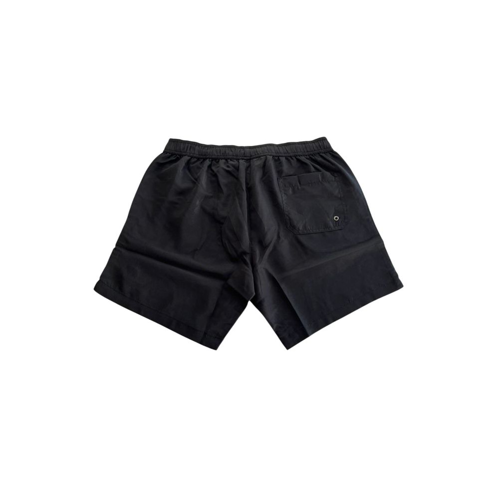 Trussardi Beachwear Black Polyester Men Swim Shorts
