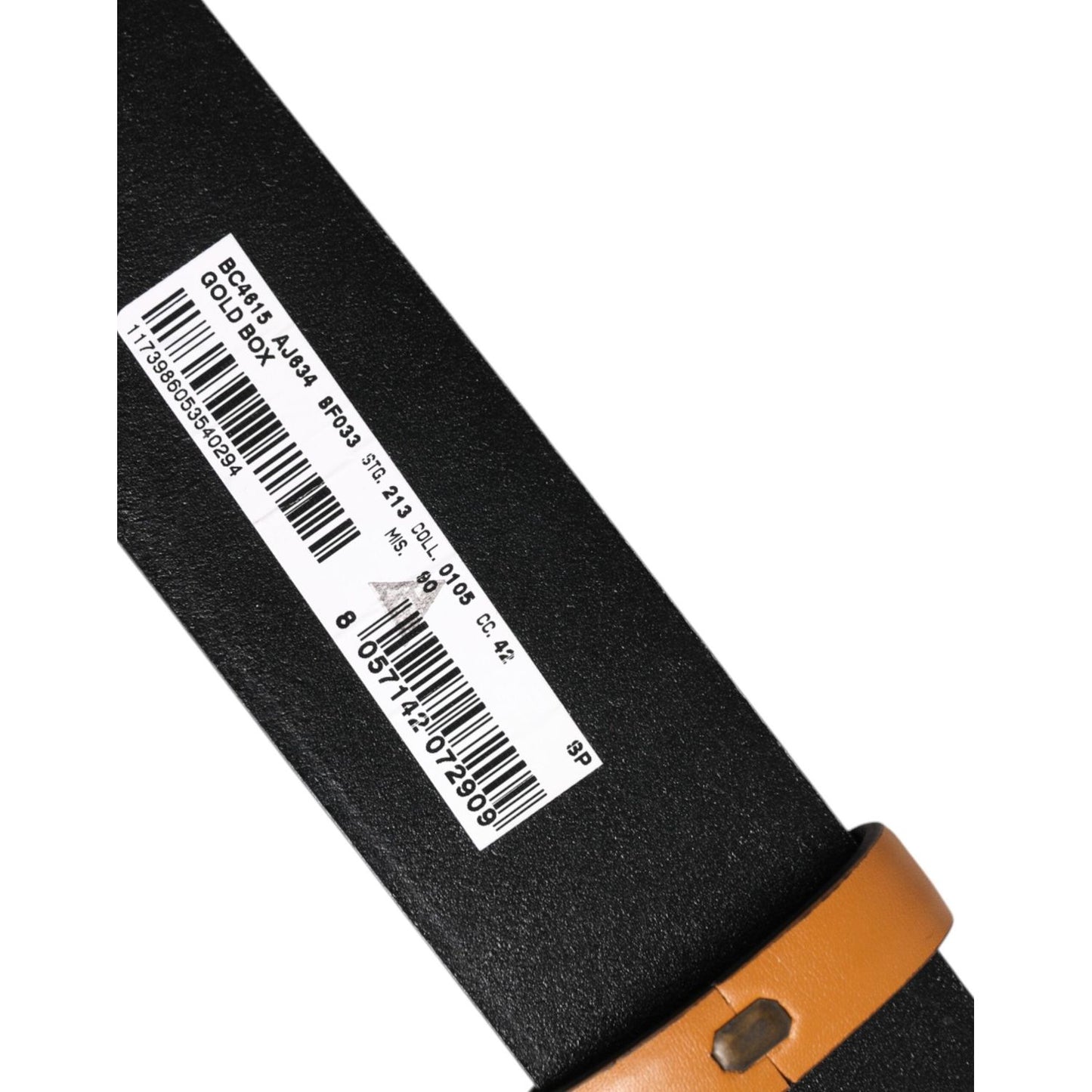 Dolce & Gabbana Brown Leather Buckle DG Logo Embossed Belt BEL9398-90