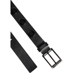 Dolce & Gabbana Black Luxury Leather DG Studs Buckle Belt BEL9399-90