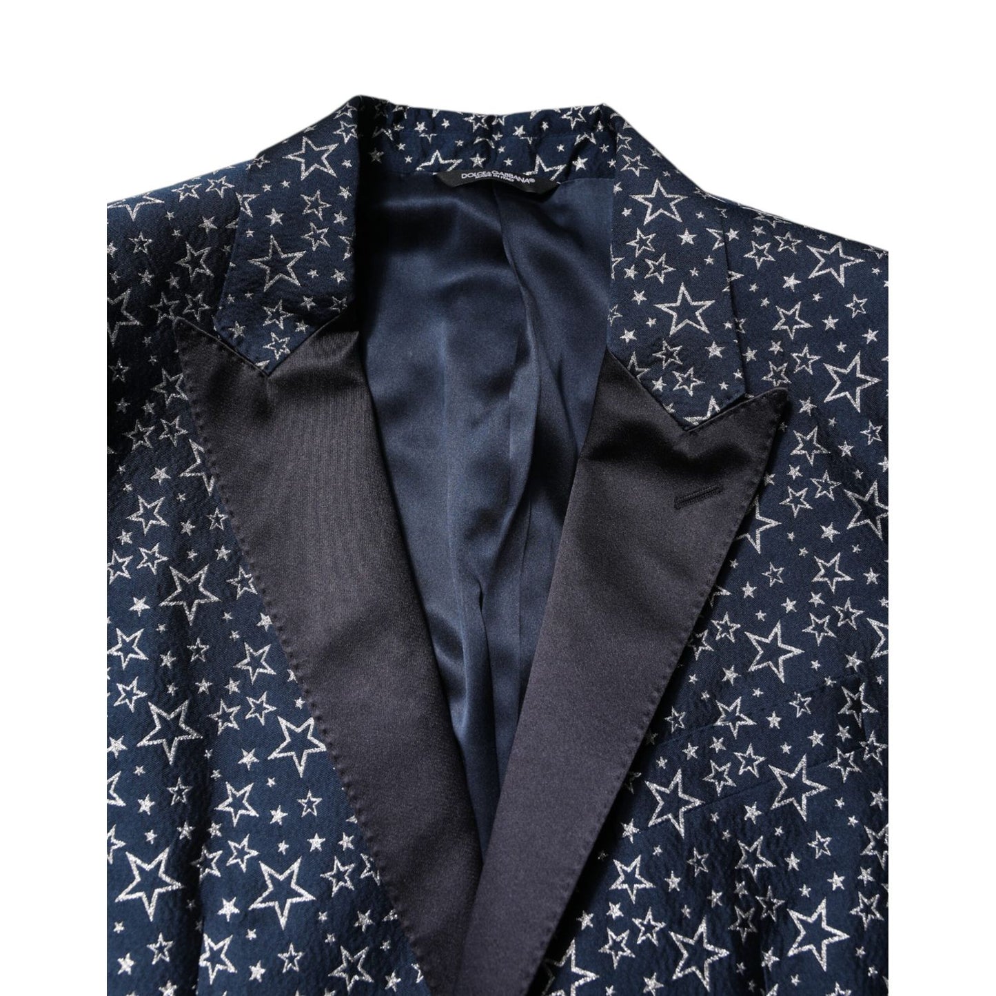 Dolce & Gabbana Blue MARTINI Star Jacquard 3 Piece Suit