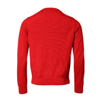 Dolce & Gabbana Red Eye Print Crew Neck Men Pullover Sweater