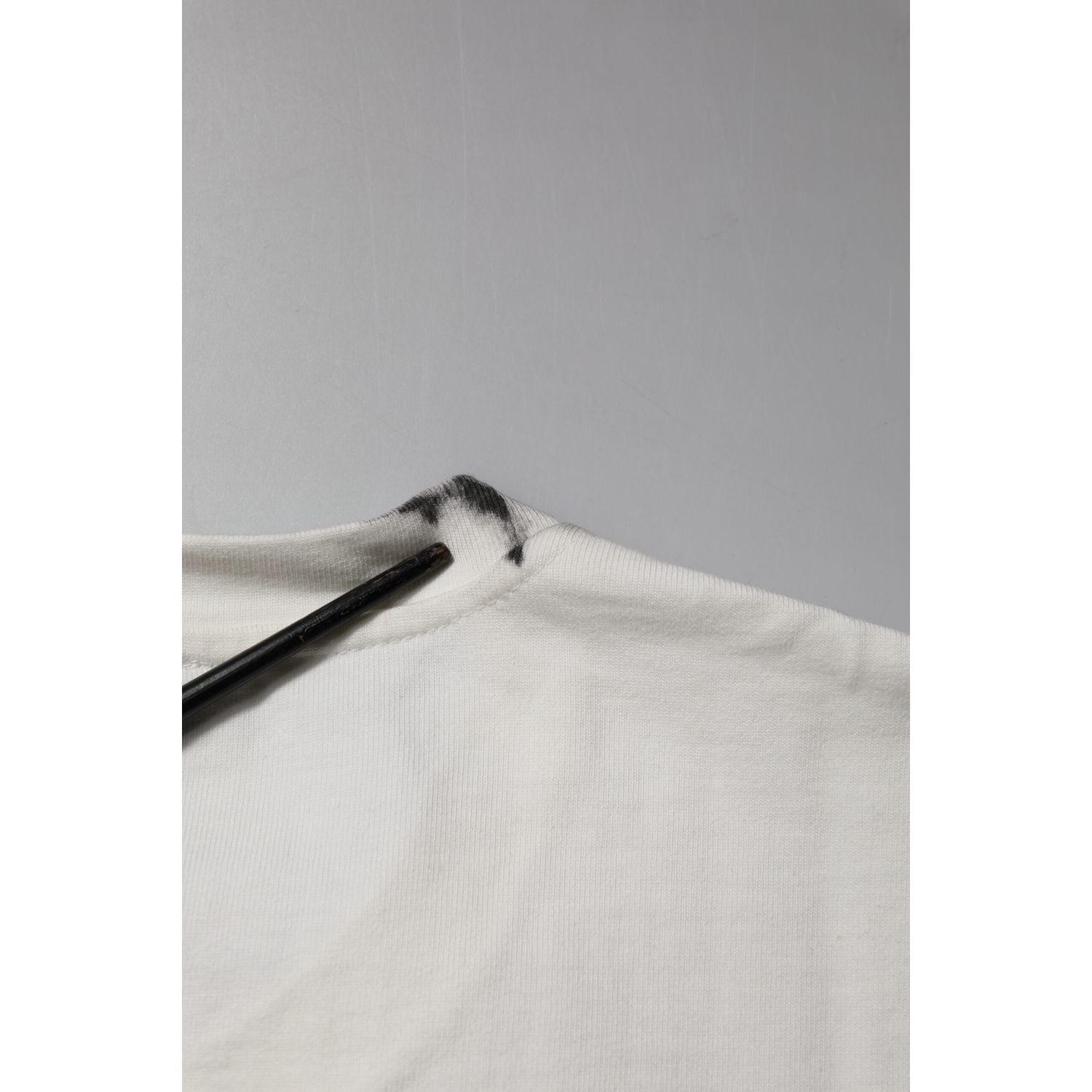 Dolce & Gabbana White Cotton DG Logo Print Round Neck T-shirt