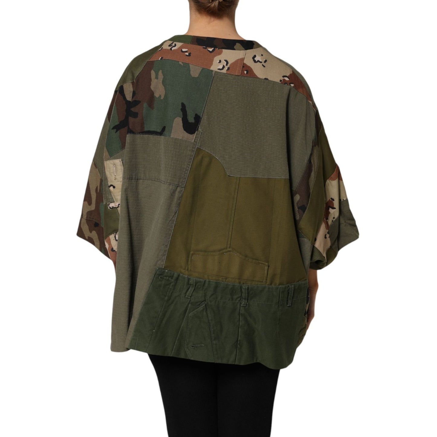Dolce & Gabbana Multicolor Camouflage Oversized Top T-shirt