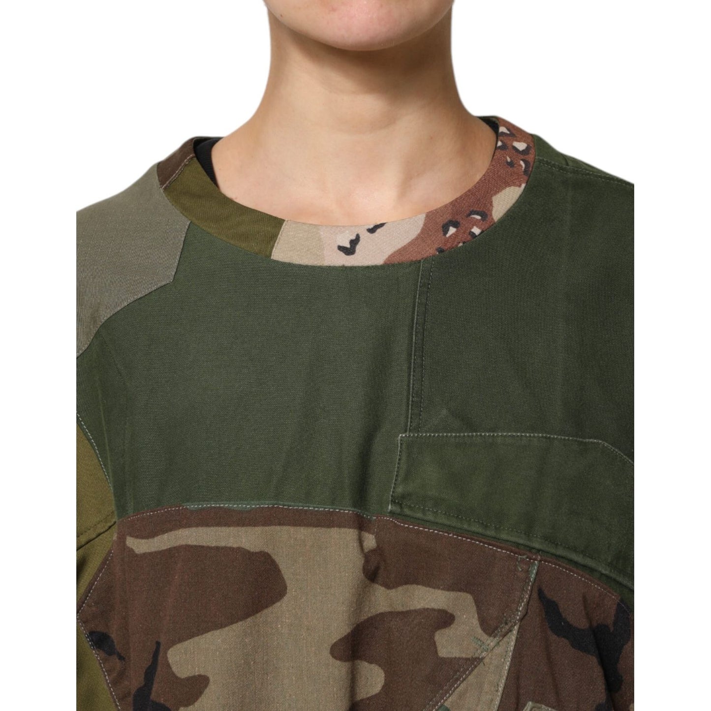 Dolce & Gabbana Multicolor Camouflage Oversized Top T-shirt