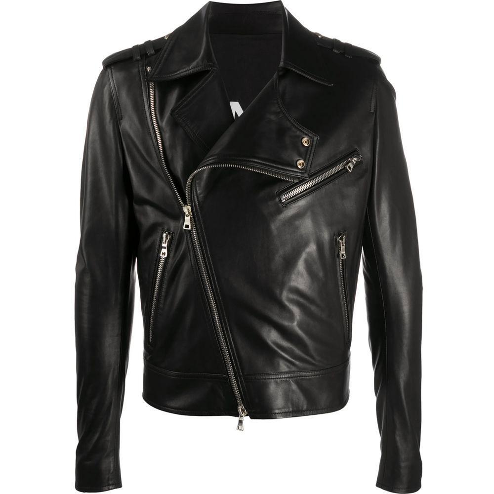 Balmain Black Leather Jacket BA-15439-IT50 | L