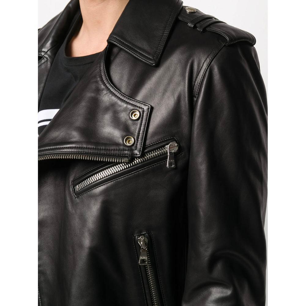Balmain Black Leather Jacket BA-15439-IT50 | L