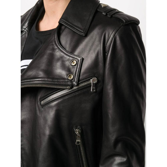 Balmain Black Leather Jacket BA-15439-IT50 | L