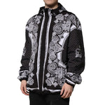 Dolce & Gabbana Black Bandana Print Hooded Bomber Jacket JKT41454-58