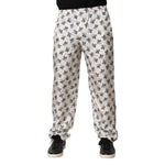 Dolce & Gabbana White Floral Silk Casual Lounge Pants PAN76472-3