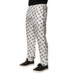 Dolce & Gabbana White Floral Silk Casual Lounge Pants PAN76472-3