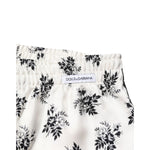 Dolce & Gabbana White Floral Silk Casual Lounge Pants PAN76472-3
