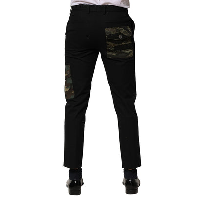 Dolce & Gabbana Black Cotton Cargo Dress Men Pants